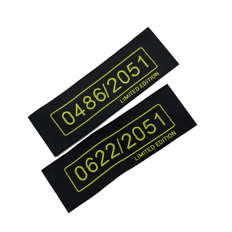 Sequential Serial Number Woven Label