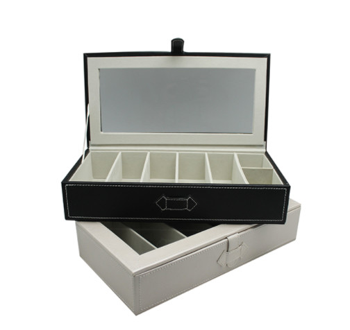 PU Leather Jewelry Display Box Lockable cosmetic storage box