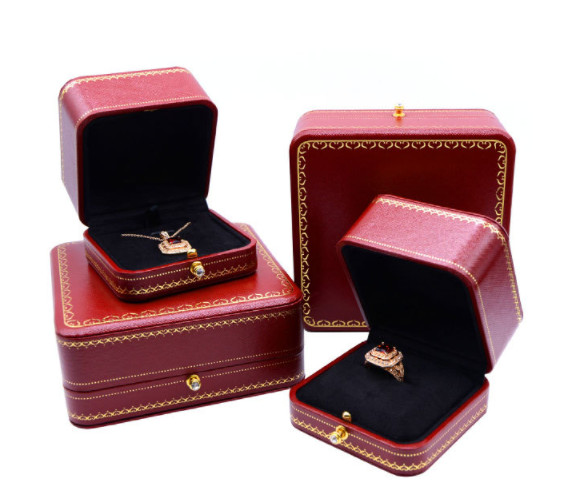 Portable Jewellery Dark Green Box Packaging Organizer Pu And Velvet Emerald Leather Jewelry Boxes For Ring Necklace