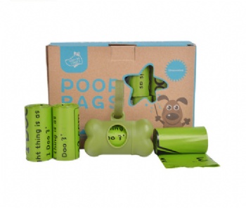 Biodegradable Corn Starch Pet Dog Waste Poop Bag In Roll