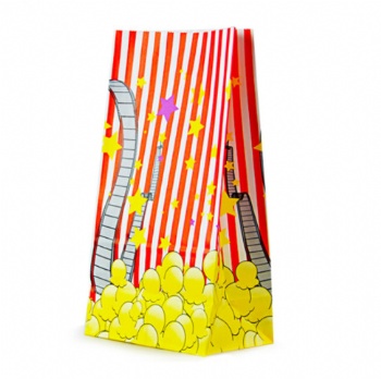 Popcorn Resealable White Kraft Paper Bag