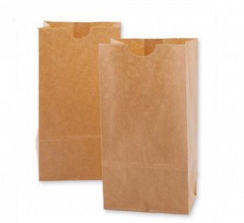 Brown Kraft Take Away Fast Food Packaging Paper Bag