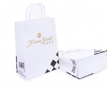 Customized Hand Length Bread Paper Bag With Twist Handle