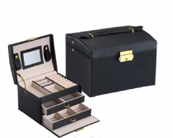 Luxury Leather Jewelry Organizer With Multi Layer Jewelry Box