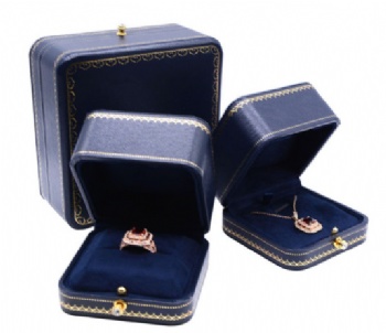 Portable Jewellery Dark Green Box Packaging Organizer Pu And Velvet Emerald Leather Jewelry Boxes For Ring Necklace