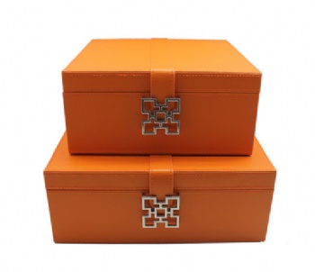PU leather jewelry box ring necklace earrings craft gifts receiving display box